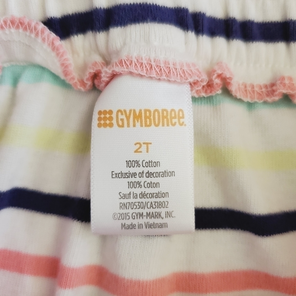 K1059 * Gymboree Striped Skirt Multi-Color White Size 2T - Picture 4 of 6